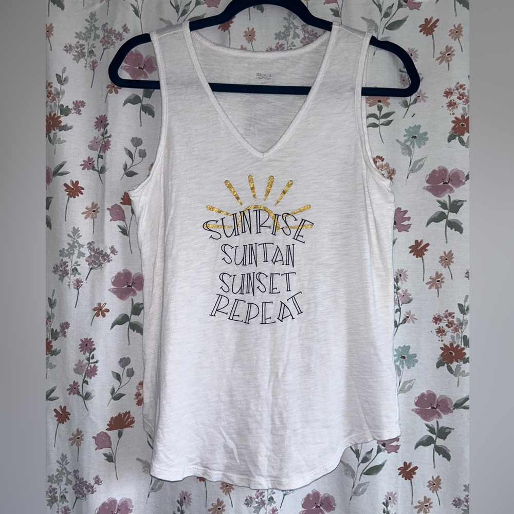 White Suntan Tank-Top